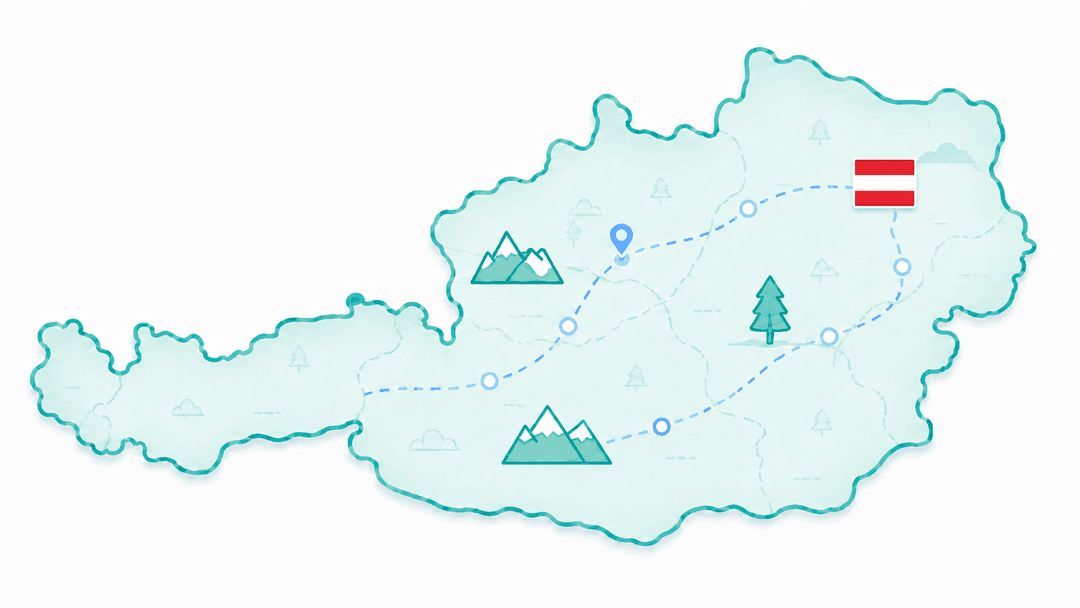 Austria travel areas overview